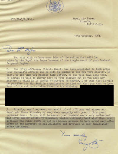 Letter from squadron